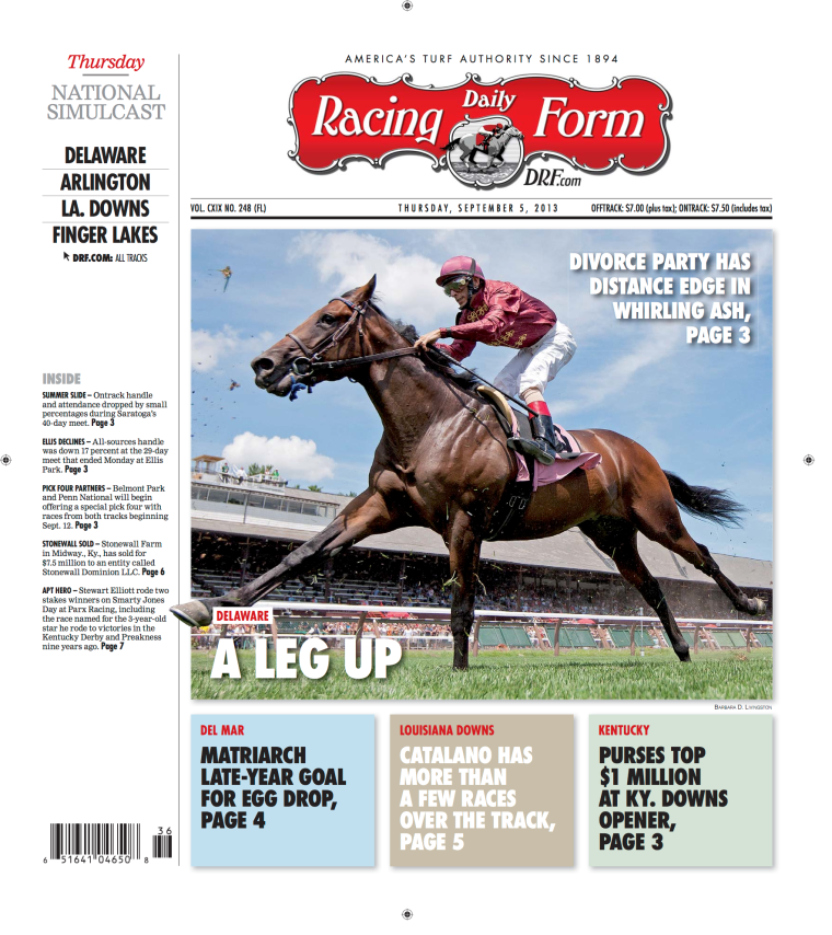 Daily Racing Form Cover Page